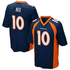 Silnrao D.Broncos #10 Bo Nix Player Navy Game Stitched Jerseys