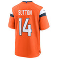 Silnrao D.Broncos #14 Courtland Sutton Orange Game Jersey American Stitched  Jerseys-1