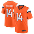Silnrao D.Broncos #14 Courtland Sutton Orange Game Jersey American Stitched  Jerseys