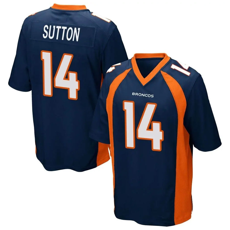 Silnrao D.Broncos #14 Courtland Sutton Player Navy Game Stitched Jerseys