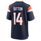 Silnrao D.Broncos #14 Courtland Sutton Player Navy Home Game Stitched Jerseys
