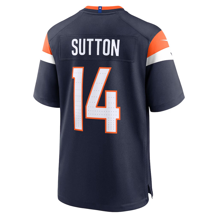 Silnrao D.Broncos #14 Courtland Sutton Player Navy Home Game Stitched Jerseys