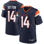 Silnrao D.Broncos #14 Courtland Sutton Player Navy Home Replica Game Stitched Jerseys