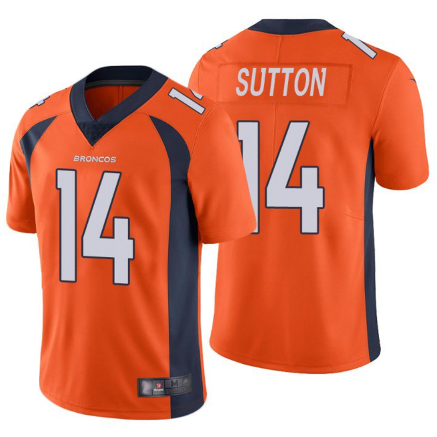 Silnrao D.Broncos #14 Courtland Sutton Player Orange Limited Stitched Jerseys