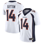 Silnrao D.Broncos #14 Courtland Sutton Player White Replica Game Stitched Jerseys