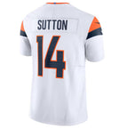 Silnrao D.Broncos #14 Courtland Sutton White Vapor F.U.S.E. Limited Jersey American Stitched  Jerseys
