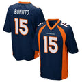 Silnrao D.Broncos #15 Nik Bonitto Player Navy Game Stitched Jerseys