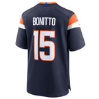 Silnrao D.Broncos #15 Nik Bonitto Player Navy Home Game Stitched Jerseys