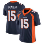Silnrao D.Broncos #15 Nik Bonitto Player Navy Vapor Limited Stitched Jerseys