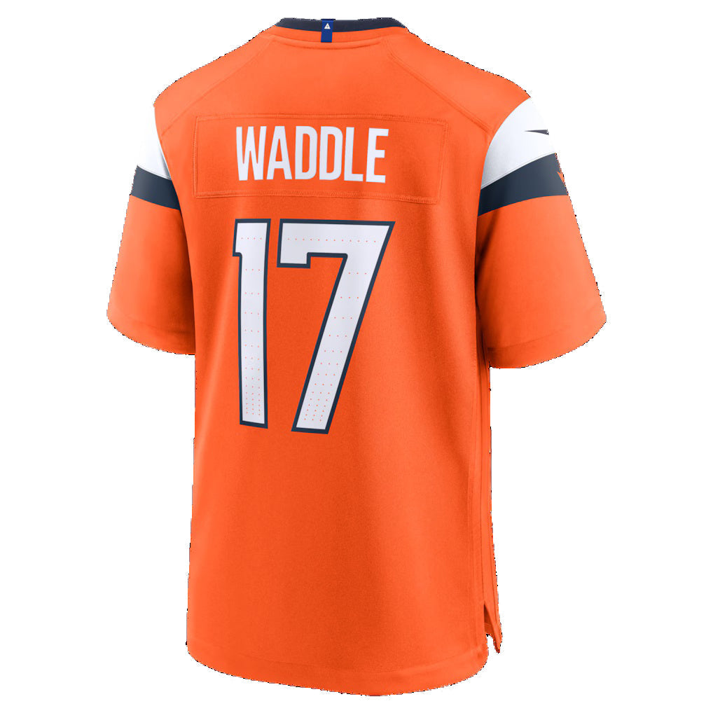 Silnrao D.Broncos #17 Jaylen Waddle Orange Game Stitched Jerseys
