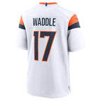 Silnrao D.Broncos #17 Jaylen Waddle White Game Stitched Jerseys