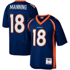 Silnrao D.Broncos #18 Peyton Manning Player Mitchell & Ness Navy Legacy Replica Stitched  Jerseys