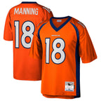 Silnrao D.Broncos #18 Peyton Manning Player Mitchell & Ness Orange Legacy Replica Stitched Jerseys