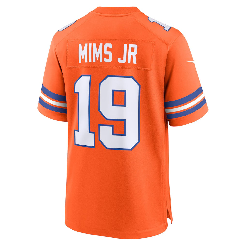 Silnrao D.Broncos #19 Marvin Mims Jr Orange Mile High Collection 1977 Throwback Player Game Stitched Jerseys