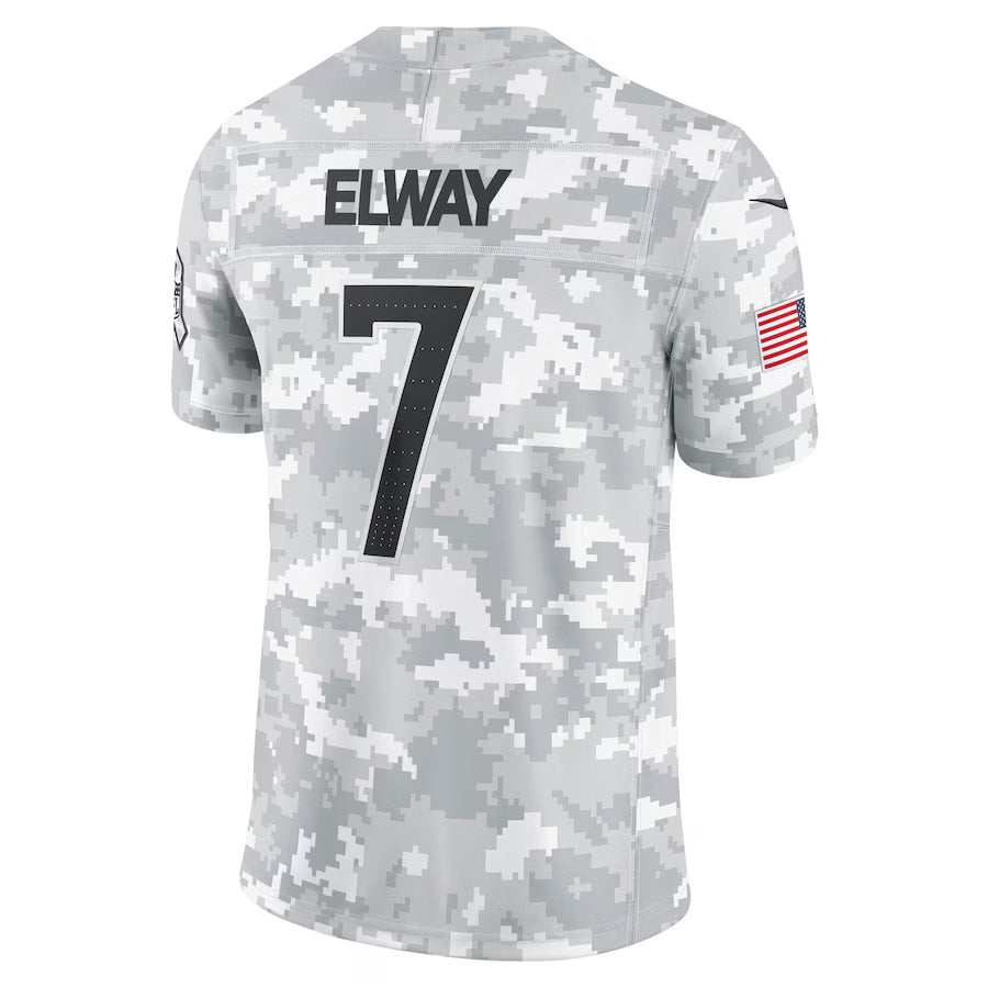 Silnrao D.Broncos #7 John Elway Player Arctic Camo Salute to Service Limited Stitched Jerseys