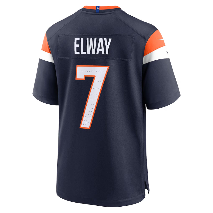 Silnrao D.Broncos #7 John Elway Player Navy Home Game Stitched Jerseys