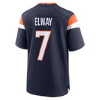 Silnrao D.Broncos #7 John Elway Player Navy Home Game Stitched Jerseys