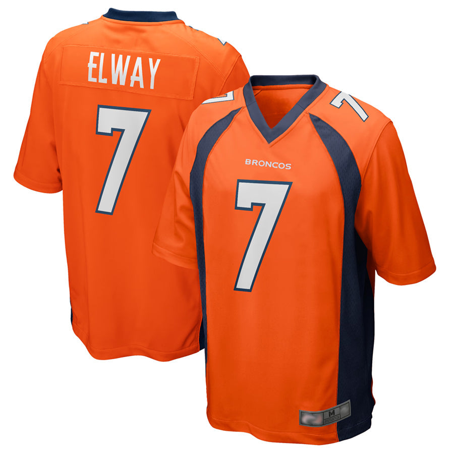 Silnrao D.Broncos #7 John Elway Player Orange Game Stitched Jerseys