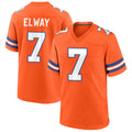 Silnrao D.Broncos #7 John Elway Player Orange Throwback Game Stitched Jerseys