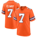 Silnrao D.Broncos #7 John Elway Player Orange Throwback Game Stitched Jerseys