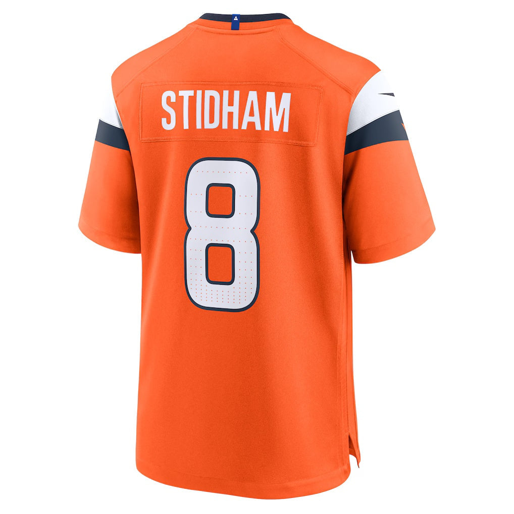 Silnrao D.Broncos #8 Jarrett Stidham Orange Team Game Stitched Jerseys