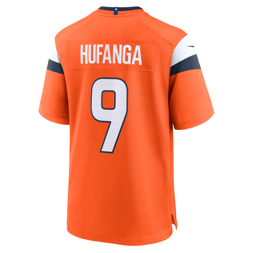 Silnrao D.Broncos #9 Talanoa Hufanga Orange Team Game Stitched Jerseys