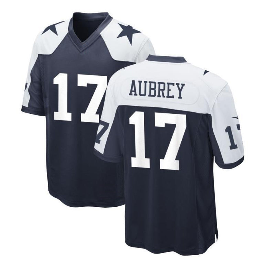Silnrao D.Cowboys #17 Brandon Aubrey Player Navy Alternate Game Stitched Jerseys