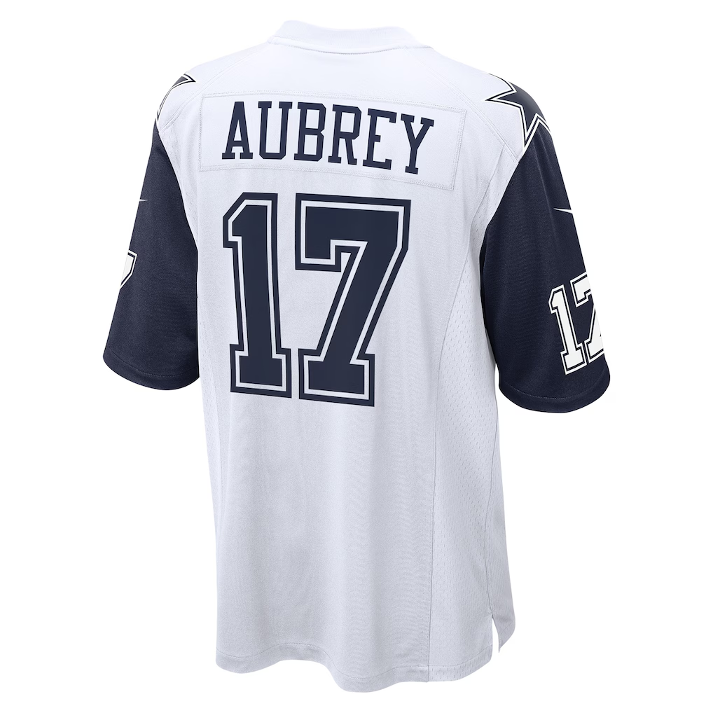 Silnrao D.Cowboys #17 Brandon Aubrey White Alternate Game Team Stitched Jerseys