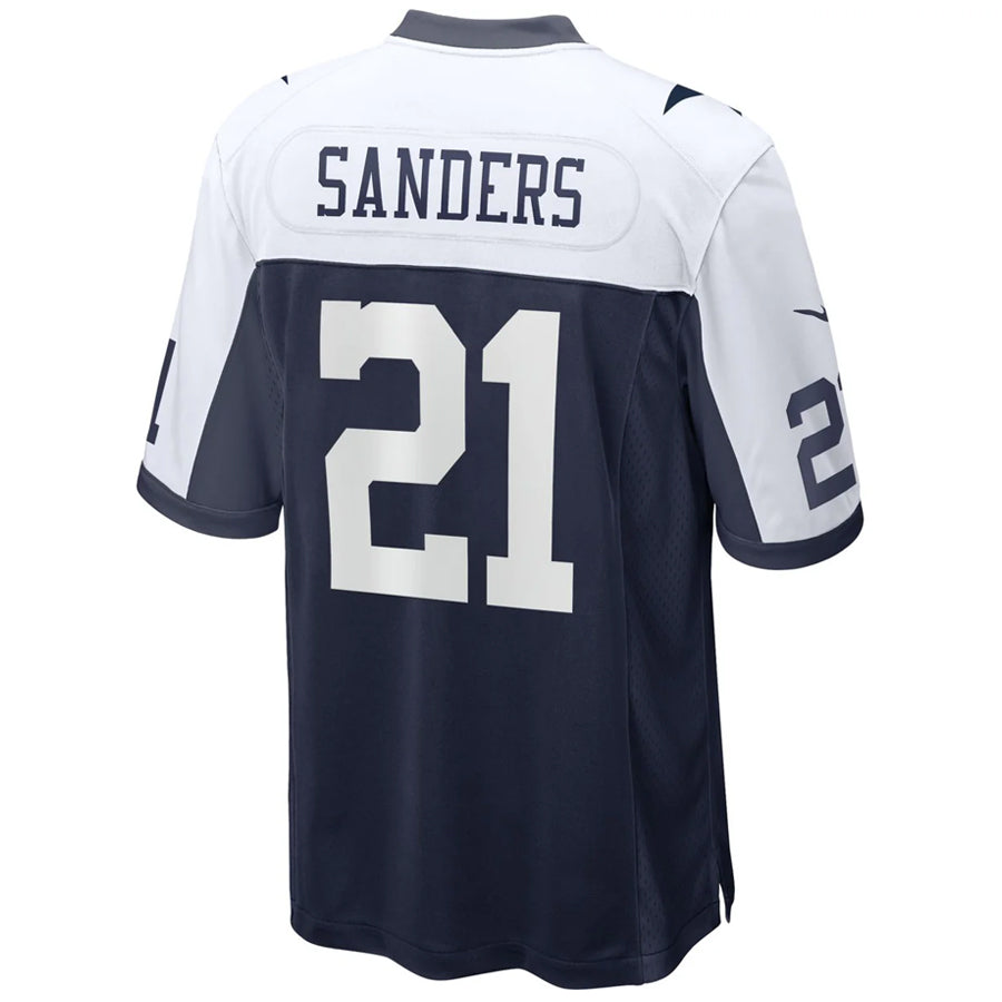 Silnrao D.Cowboys #21 Deion Sanders Player Navy Alternate Game Stitched Jerseys