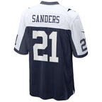 Silnrao D.Cowboys #21 Deion Sanders Player Navy Alternate Game Stitched Jerseys