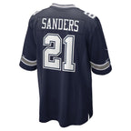 Silnrao D.Cowboys #21 Deion Sanders Player Navy Home Game Stitched Jerseys