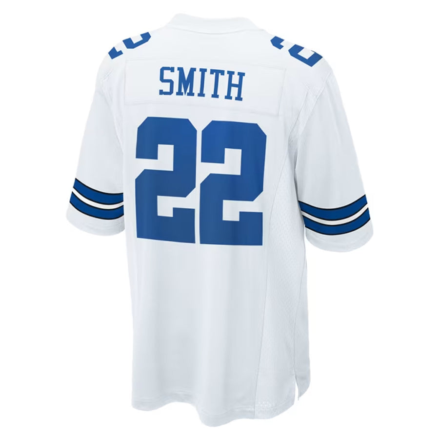 Silnrao D.Cowboys #22 Emmitt Smith Player White Home Game Stitched Jerseys
