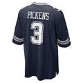 Silnrao D.Cowboys #3 George Pickens Player Navy Home Game Stitched Jerseys