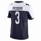 Silnrao D.Cowboys #3 George Pickens Player Navy Throwback Stitched Jerseys