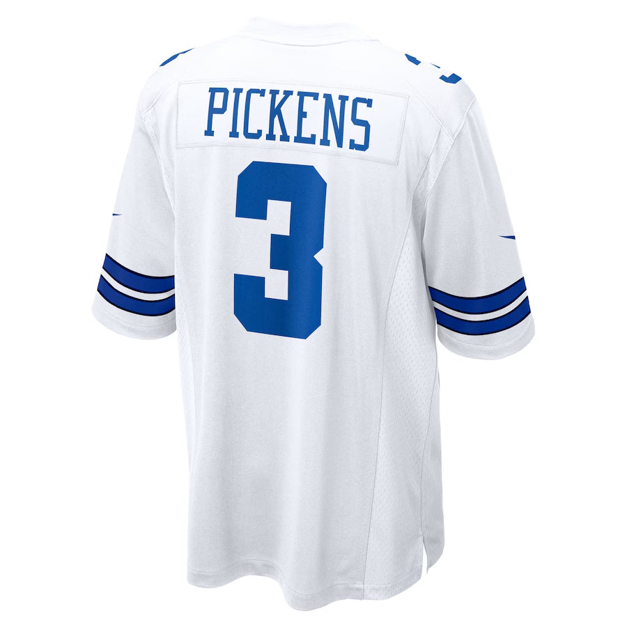 Silnrao D.Cowboys #3 George Pickens Player White Home Game Stitched Jerseys