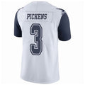 Silnrao D.Cowboys #3 George Pickens Player White Throwback Stitched Jerseys