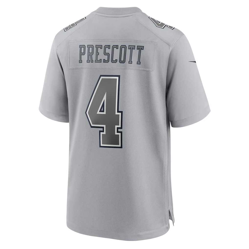 Silnrao D.Cowboys #4 Dak Prescott Gray Atmosphere Fashion Game  Stitched Jerseys