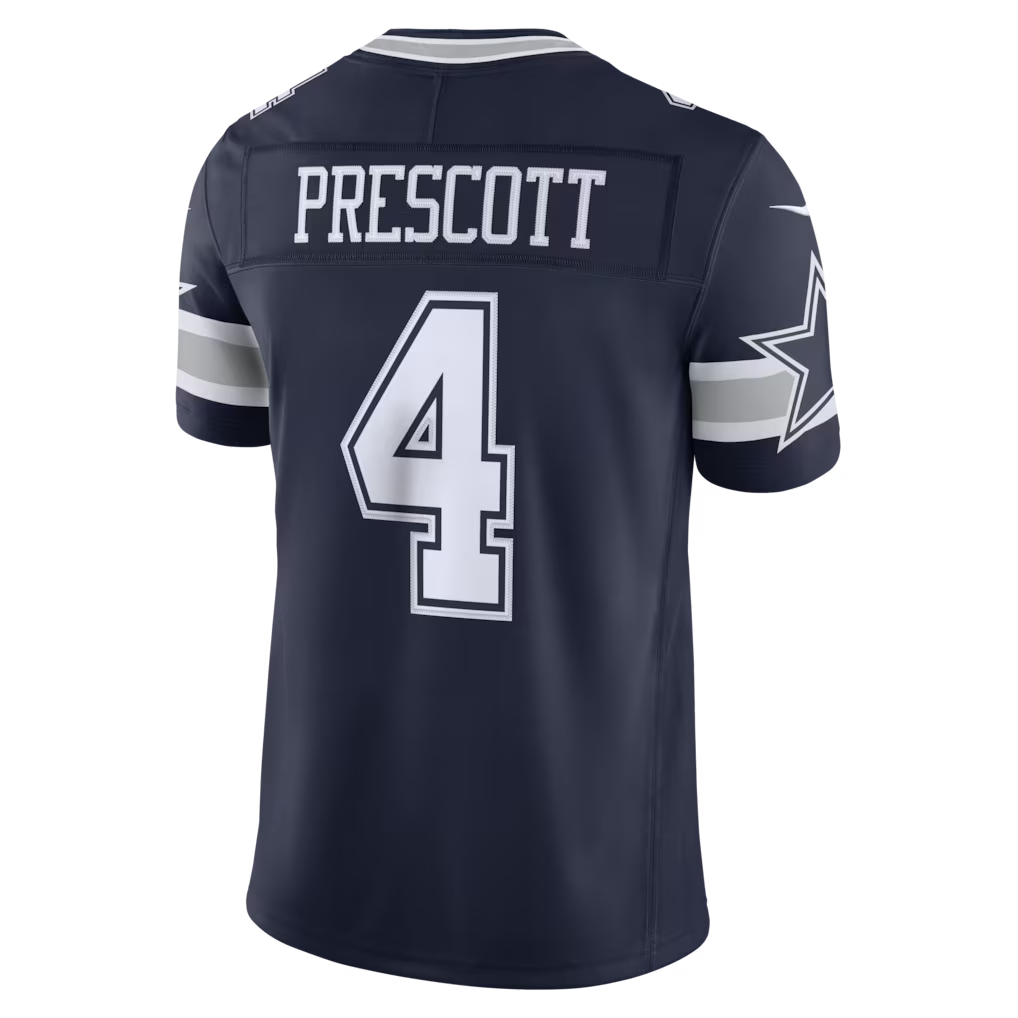 Silnrao D.Cowboys #4 Dak Prescott Navy Team Vapor F.U.S.E. Stitched Limited Stitched Jerseys