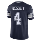Silnrao D.Cowboys #4 Dak Prescott Navy Team Vapor F.U.S.E. Stitched Limited Stitched Jerseys