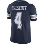 Silnrao D.Cowboys #4 Dak Prescott Navy Vapor F.U.S.E. Limited Stitched Jerseys