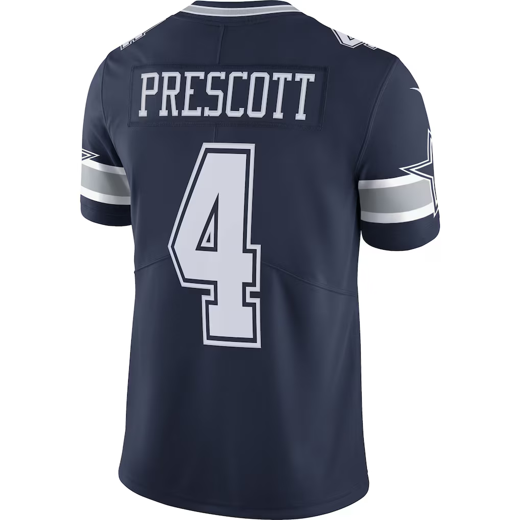 Silnrao D.Cowboys #4 Dak Prescott Navy Vapor Limited Player Stitched Jerseys