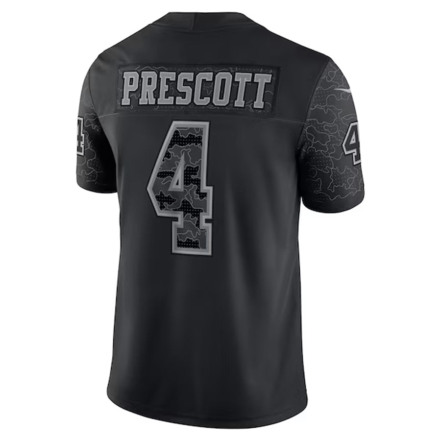 Silnrao D.Cowboys #4 Dak Prescott Player Black RFLCTV Limited Stitched Jerseys