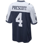 Silnrao D.Cowboys #4 Dak Prescott Player Navy Alternate Game Stitched Jerseys