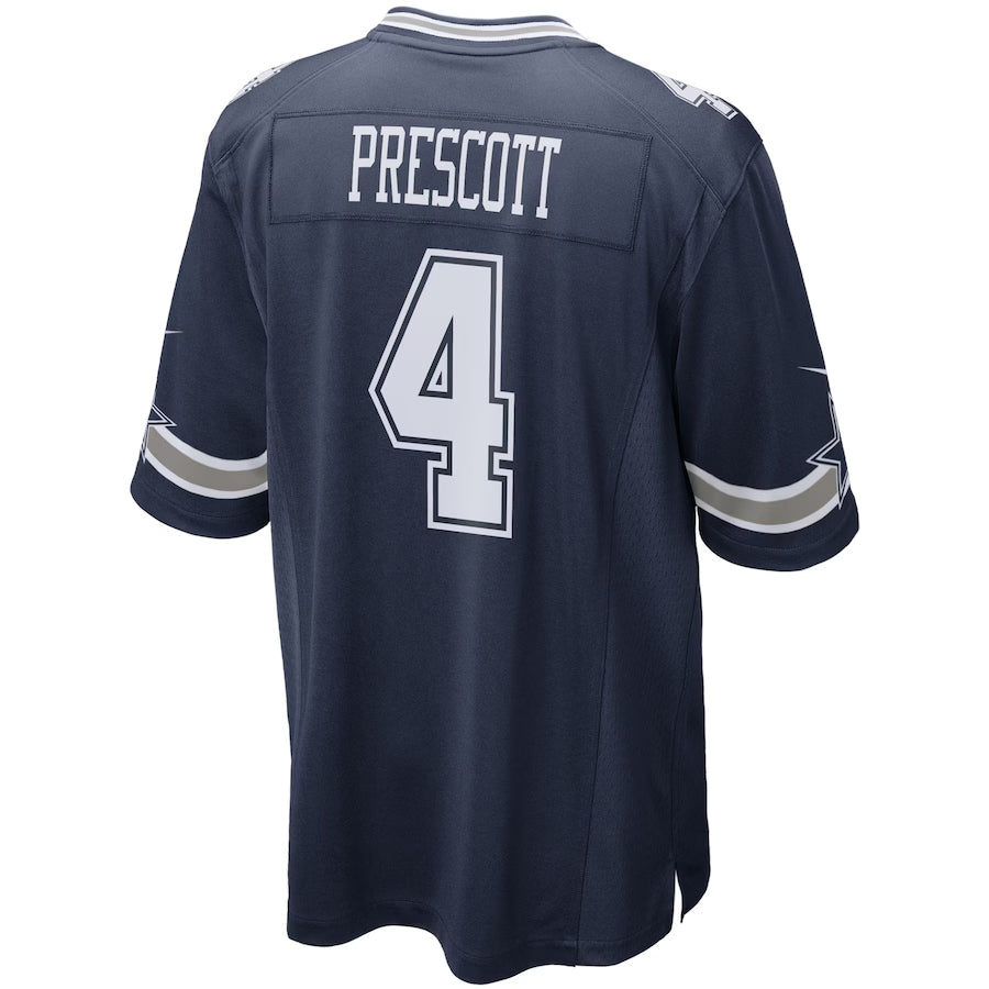 Silnrao D.Cowboys #4 Dak Prescott Player Navy Home Game Stitched Jerseys