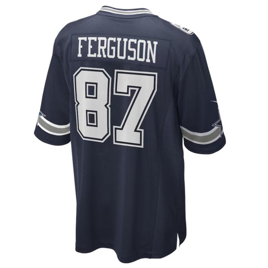 Silnrao D.Cowboys #87 Jake Ferguson Navy Game Jersey American Stitched Jerseys
