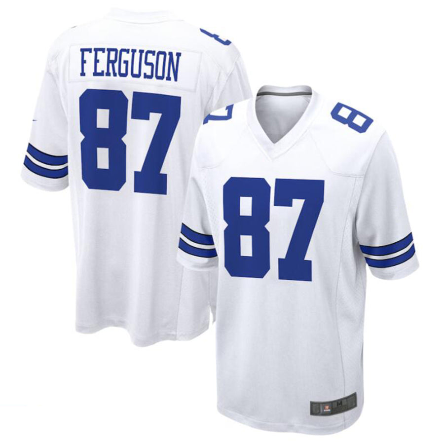 Silnrao D.Cowboys #87 Jake Ferguson White Game Jersey American Stitched Jerseys