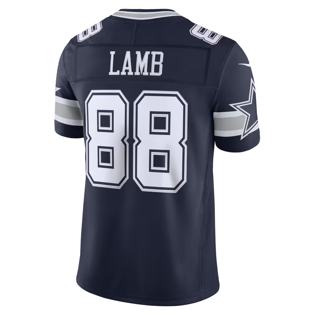 Silnrao D.Cowboys #88 CeeDee Lamb Navy Team Vapor F.U.S.E. Stitched Limited Stitched Jerseys