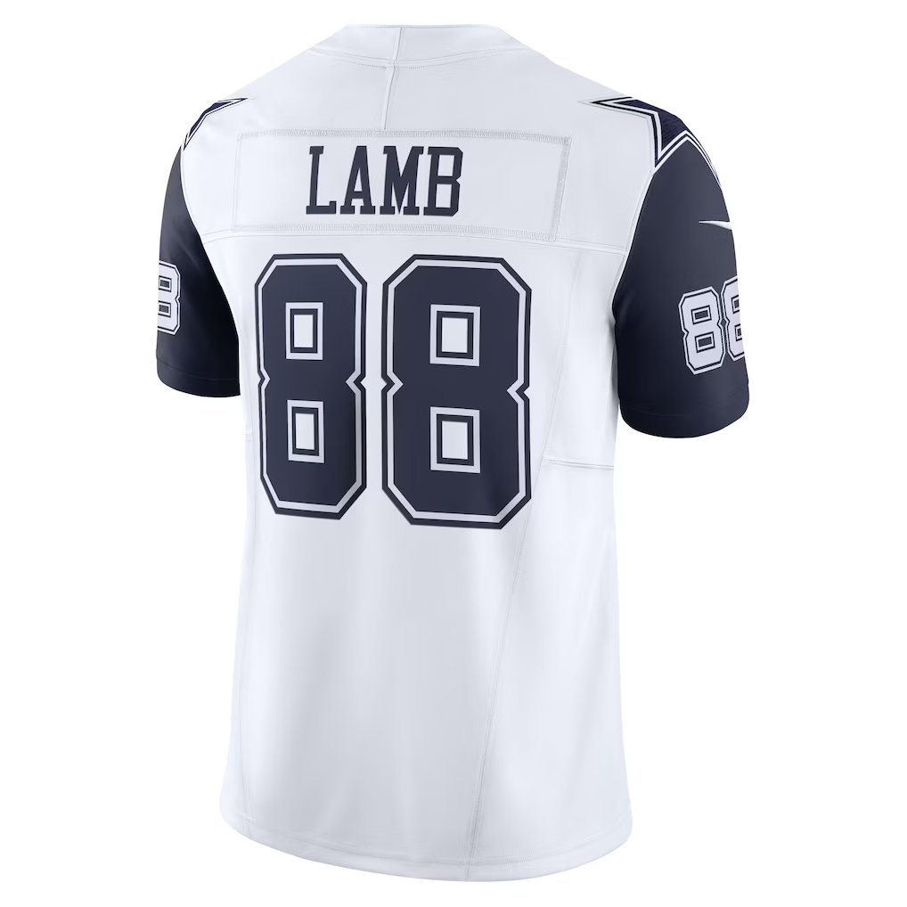 Silnrao D.Cowboys #88 CeeDee Lamb White Vapor F.U.S.E. Limited Stitched Jerseys-1