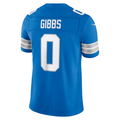 Silnrao D.Lions #0 Jahmyr Gibbs Blue Team Vapor F.U.S.E. Stitched Limited Jerseys