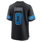 Silnrao D.Lions #0 Jahmyr Gibbs Player Black Alternate Game Stitched Jerseys